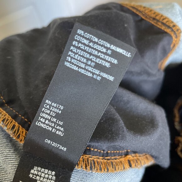 We the Free CRVY Dark Wash Denim Short Sleeve Zip Up Flare Jumpsuit - Picture 8 of 8